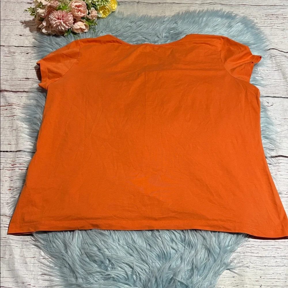 L.L. Bean Women's Vibrant Orange Short Sleeve Tee sz XL - Picture 7 of 7
